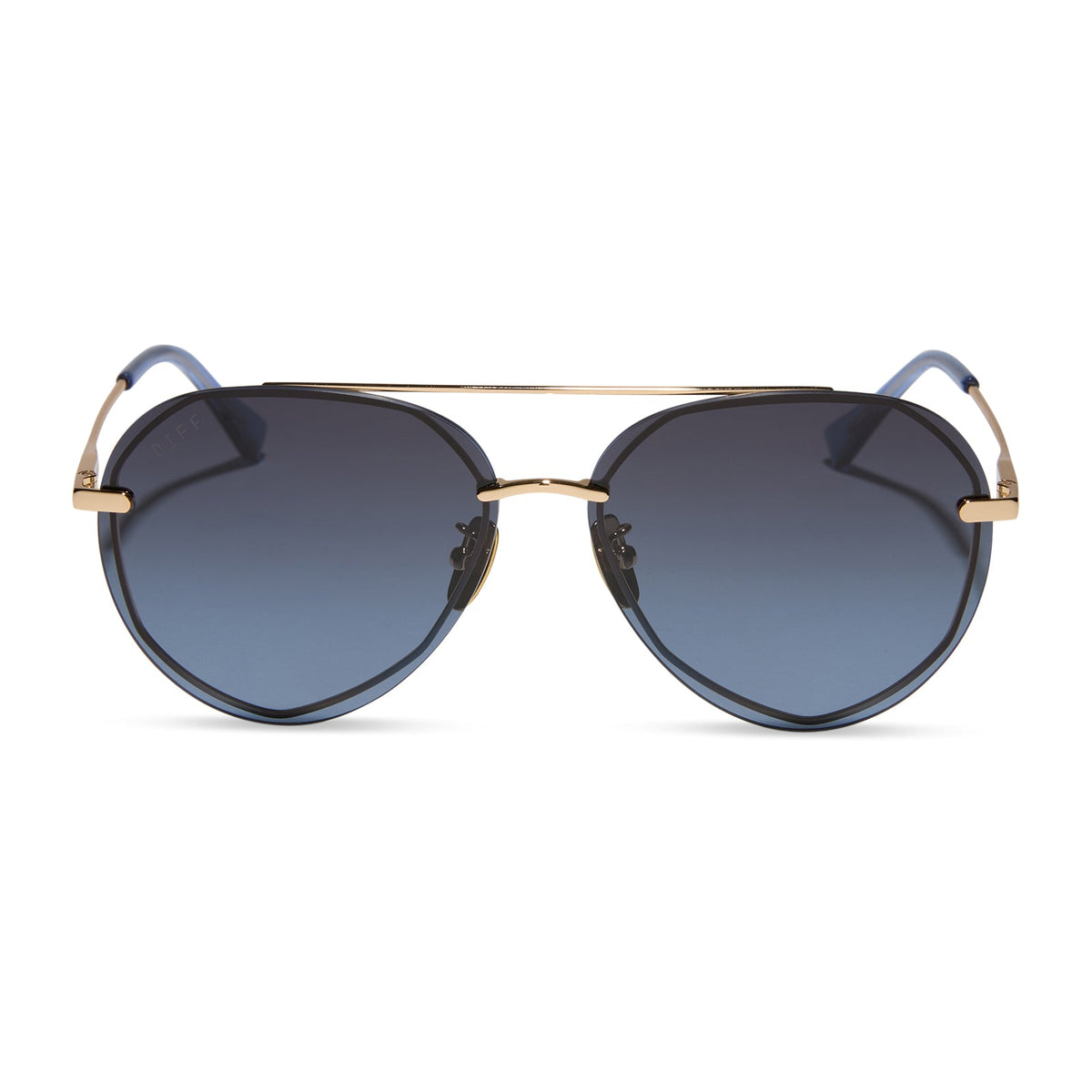 LENOX - GOLD + BLUE GRADIENT + POLARIZED SUNGLASSES