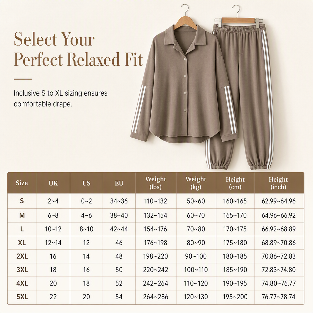 β° Last Day Sale 50% Off | Women's Oversized Shirt & Side-Stripe Jogger 2-Piece Set