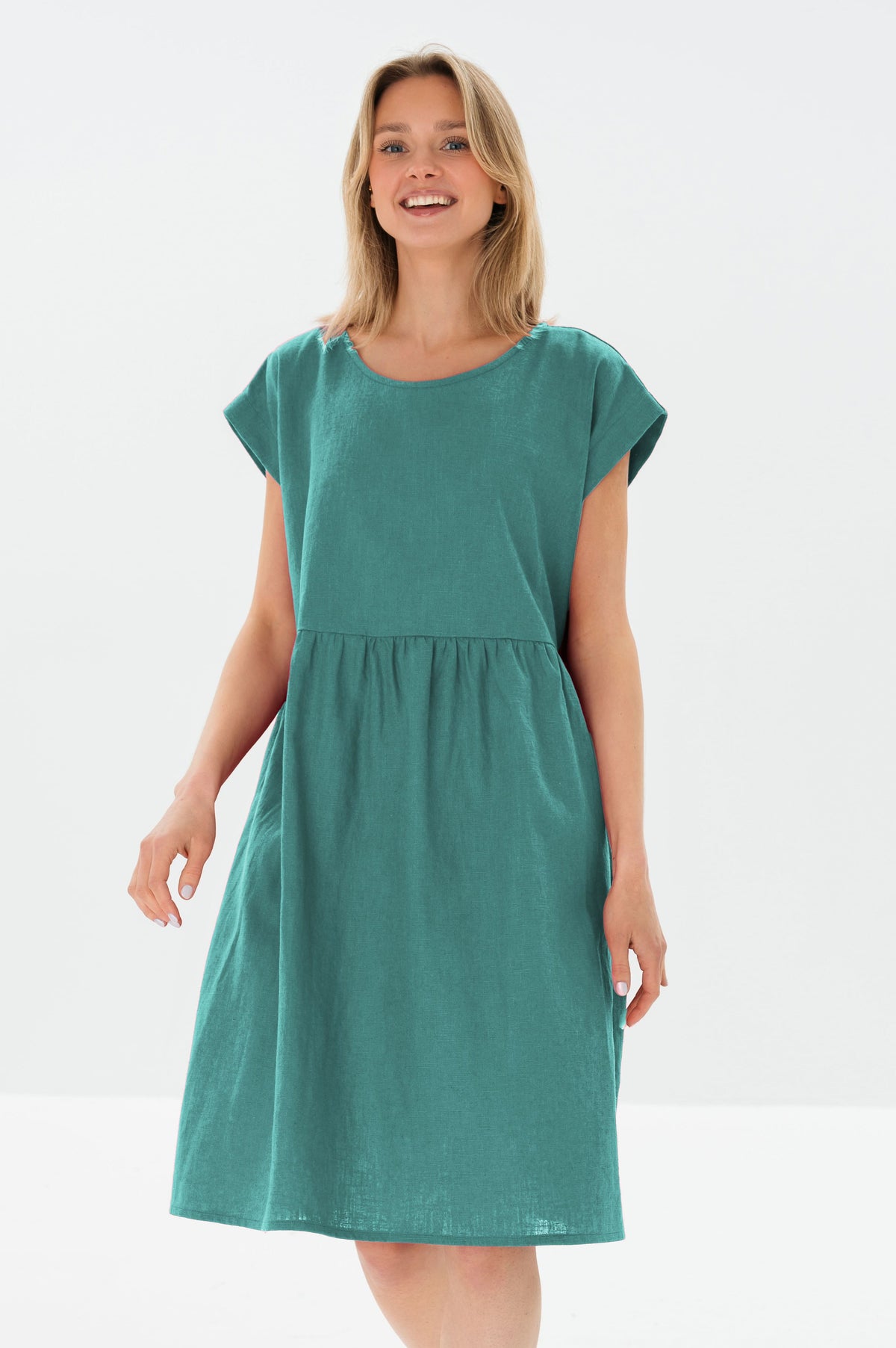 LUNA — Relaxed Linen Dress with Pockets