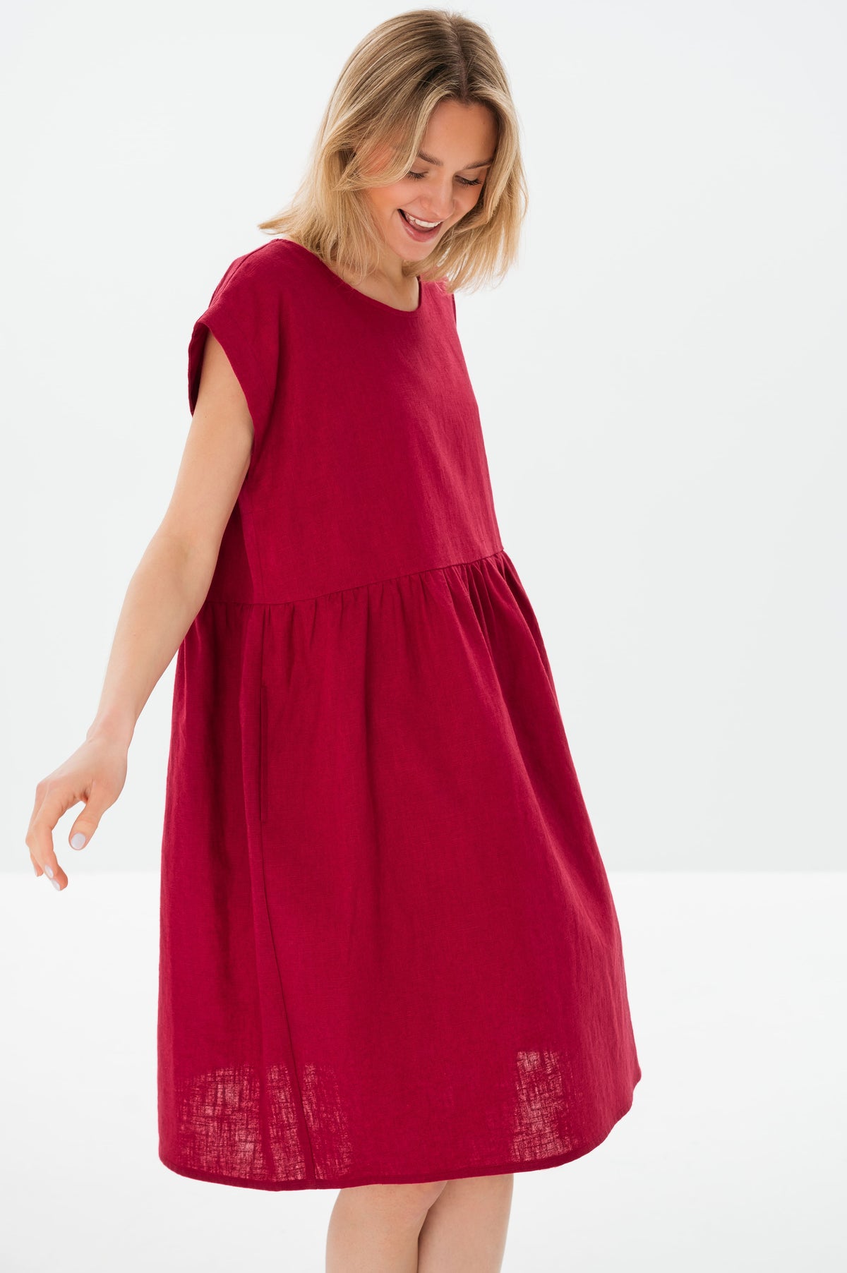 LUNA — Relaxed Linen Dress with Pockets