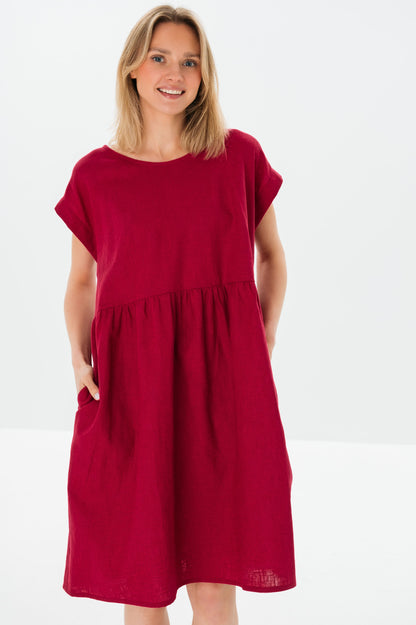 LUNA — Relaxed Linen Dress with Pockets