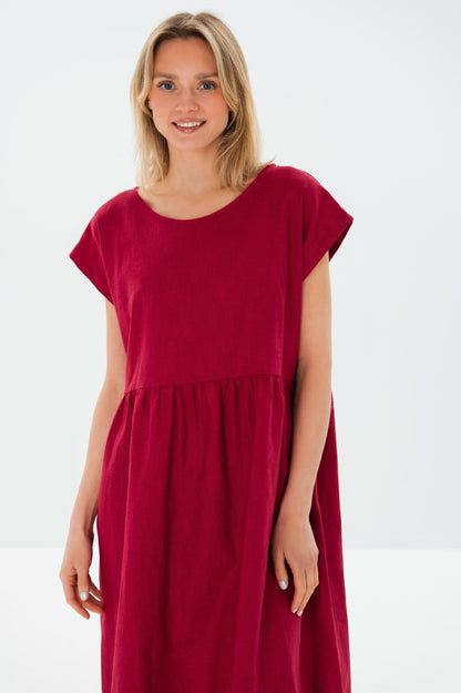 LUNA — Relaxed Linen Dress with Pockets