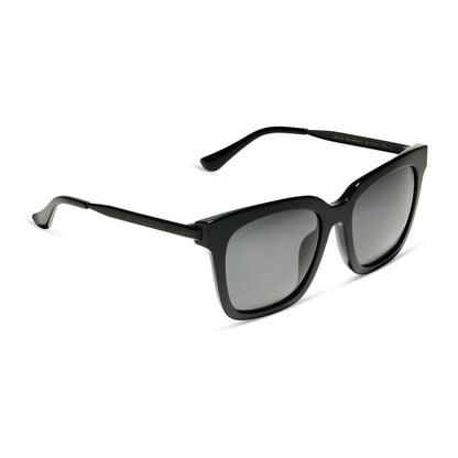 BELLA - BLACK + GREY + POLARIZED SUNGLASSES
