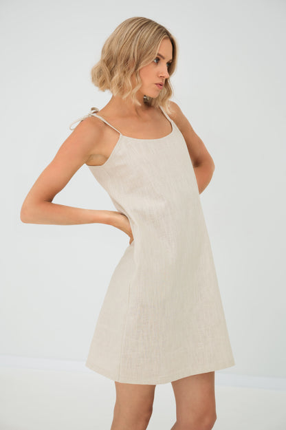 COAST — Sleeveless Linen Slip Dress With Pockets