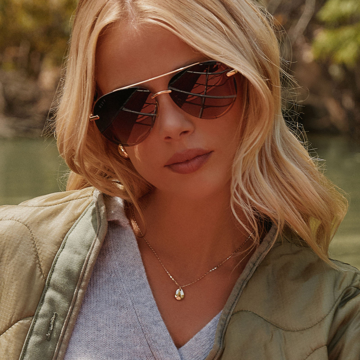LENOX - GOLD + BLACK + GREY GRADIENT POLARIZED SUNGLASSES