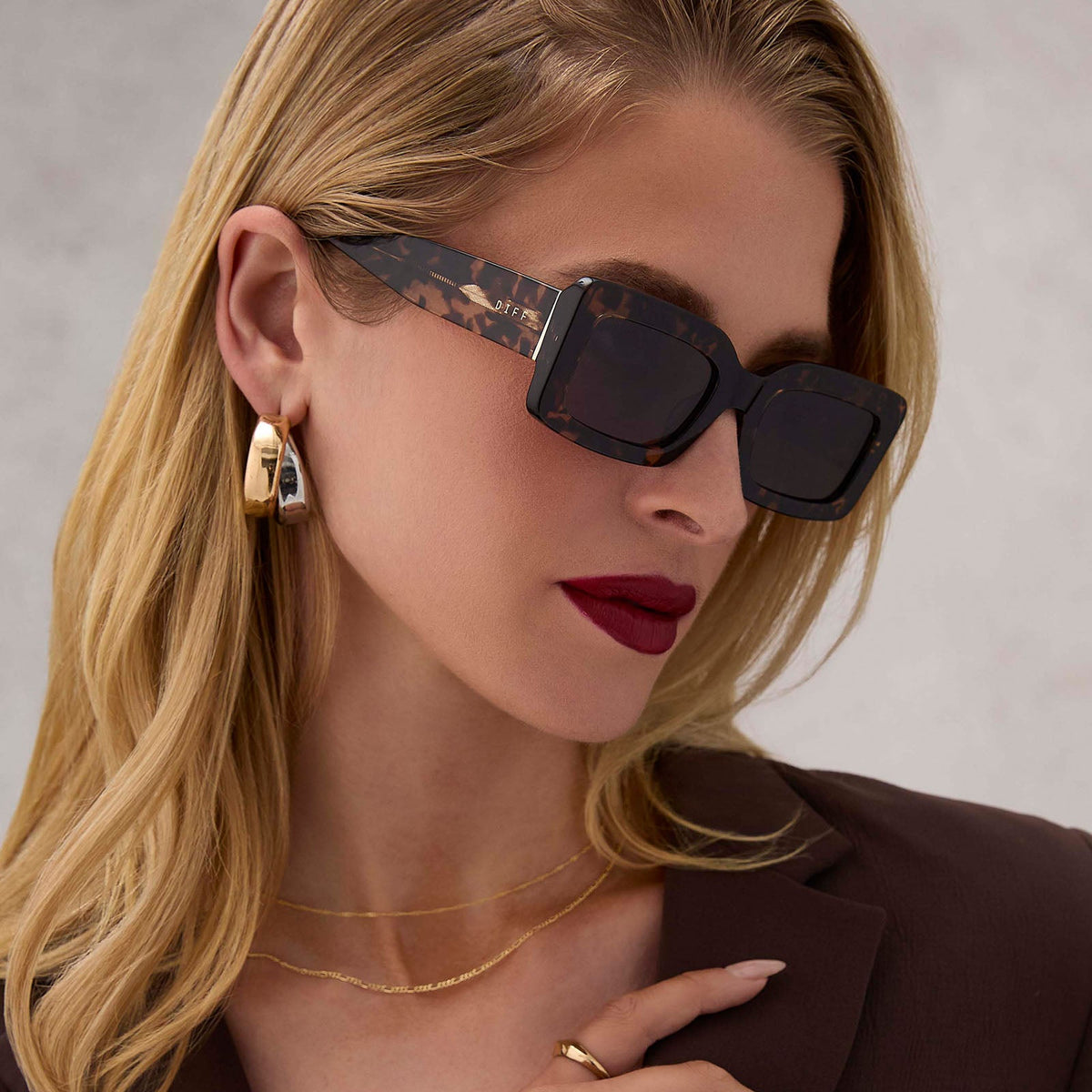 INDY - ESPRESSO TORTOISE + GREY SUNGLASSES
