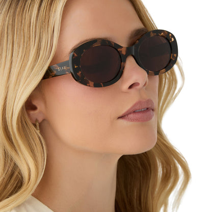 LAINEY - ESPRESSO TORTOISE + BROWN SUNGLASSES