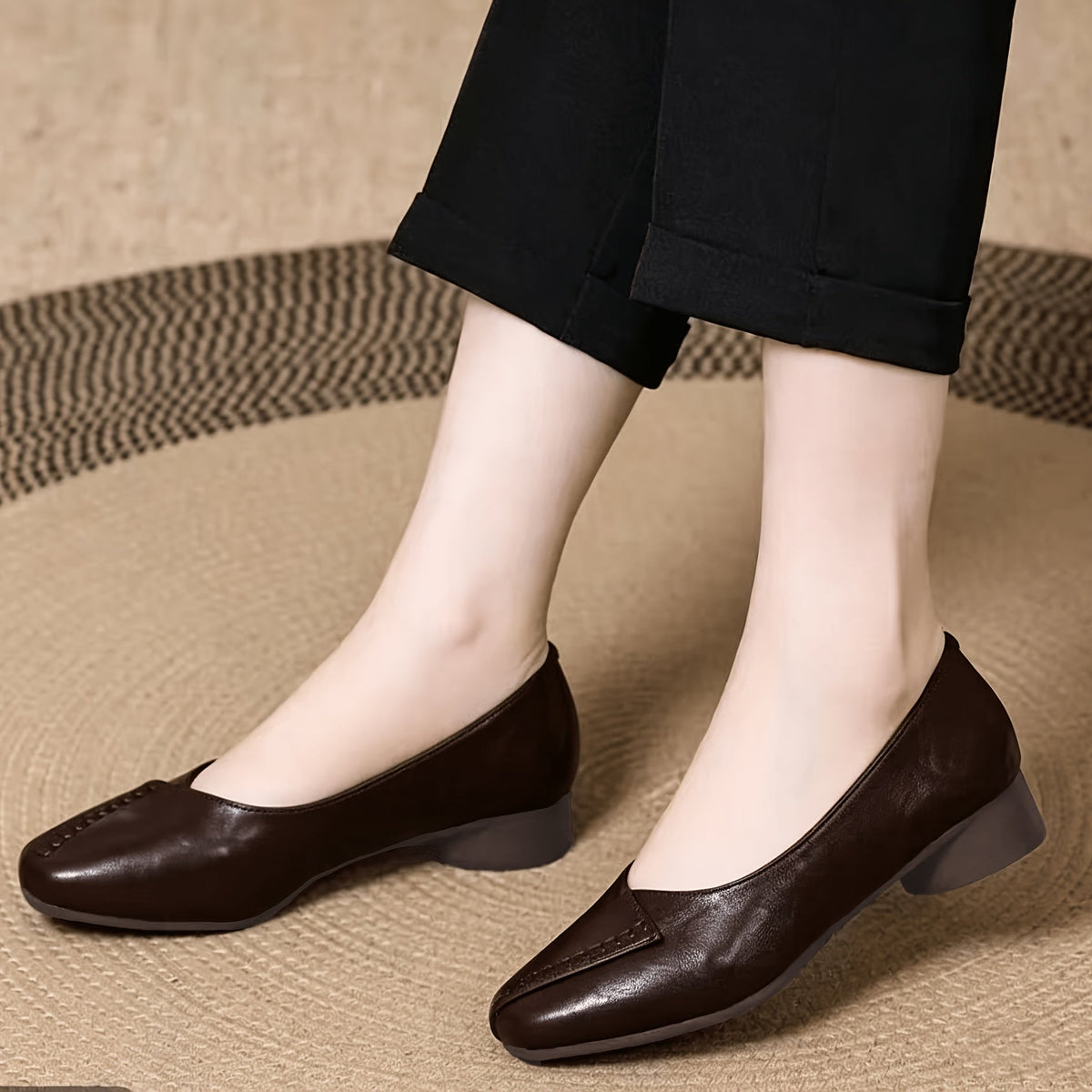 Arden™ | Square-Toe Low-Heel Pumps