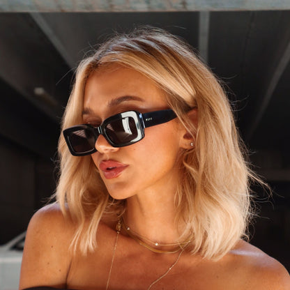 INDY - BLACK + GREY + POLARIZED SUNGLASSES