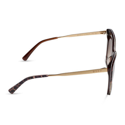 BECKY II - LEOPARD TORTOISE + BROWN GRADIENT SUNGLASSES