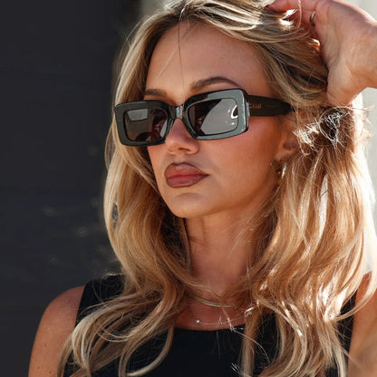 INDY - BLACK + GREY + POLARIZED SUNGLASSES
