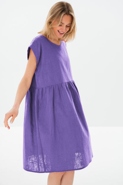 LUNA — Relaxed Linen Dress with Pockets