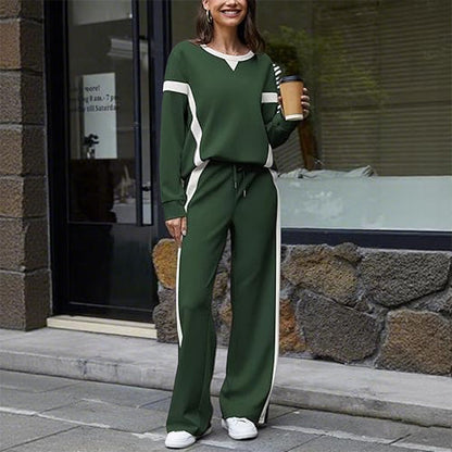 ✨ Women’s Casual Relaxed Fit Top & Pants 2-Piece Set