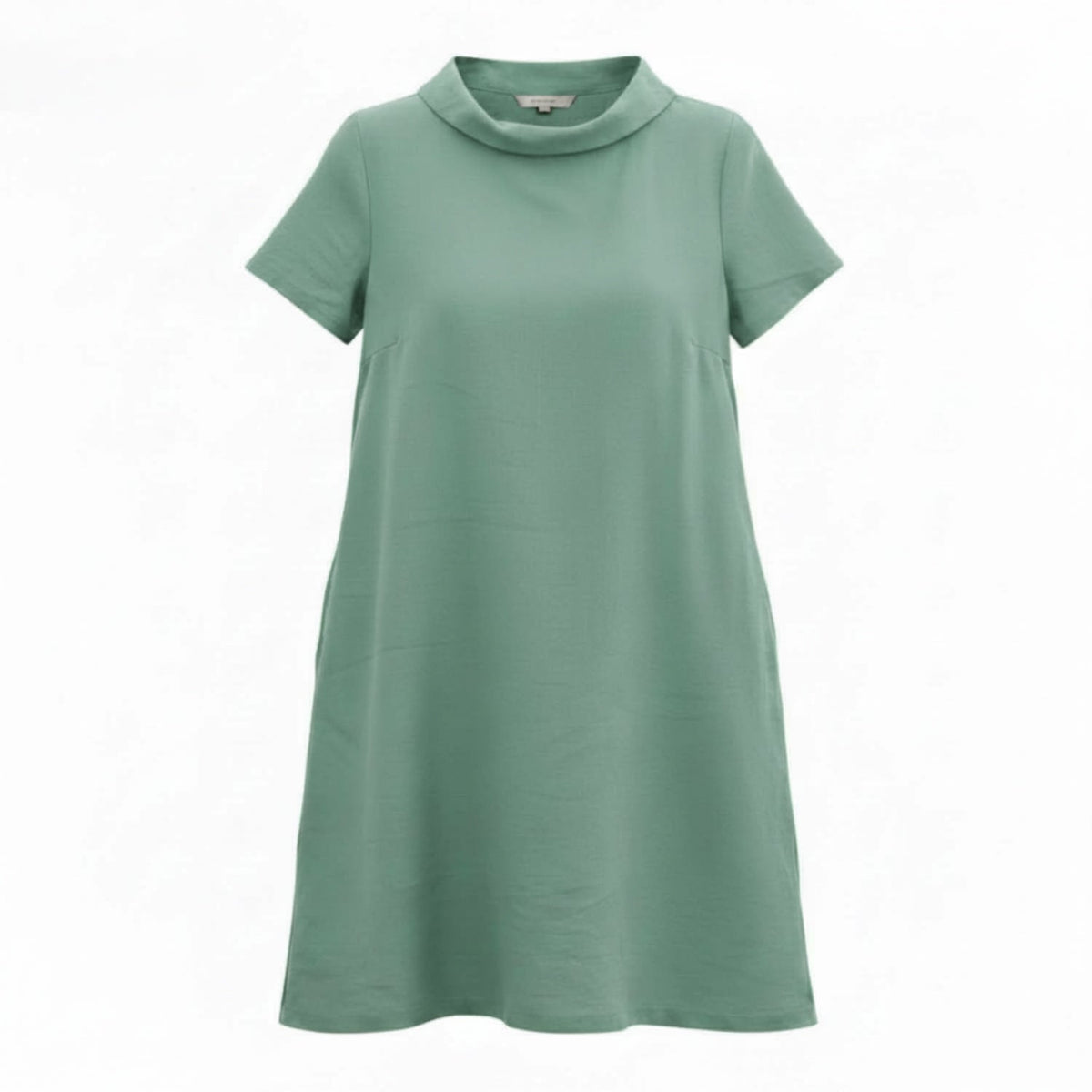 STORY — Soft Linen Short-Sleeve Dress